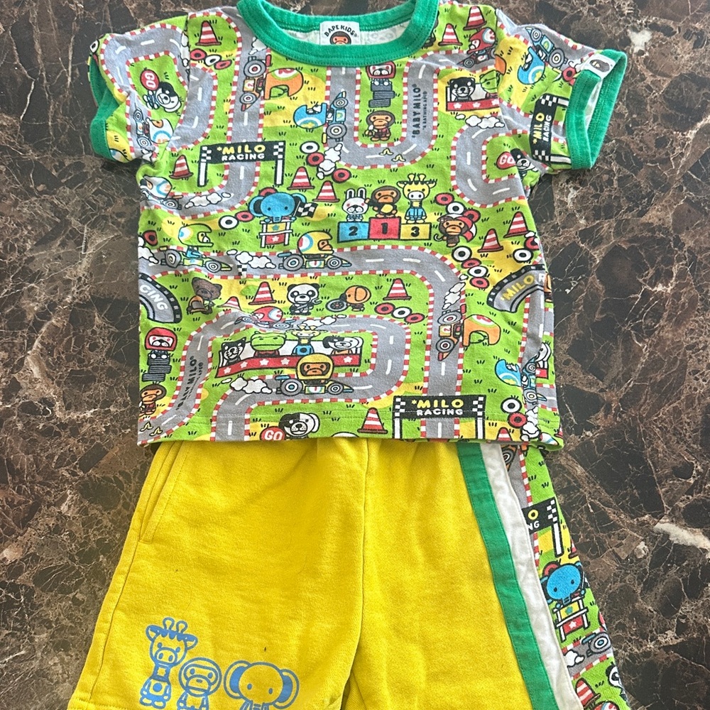 Bape Colorful Kids' Cartoon Outfit